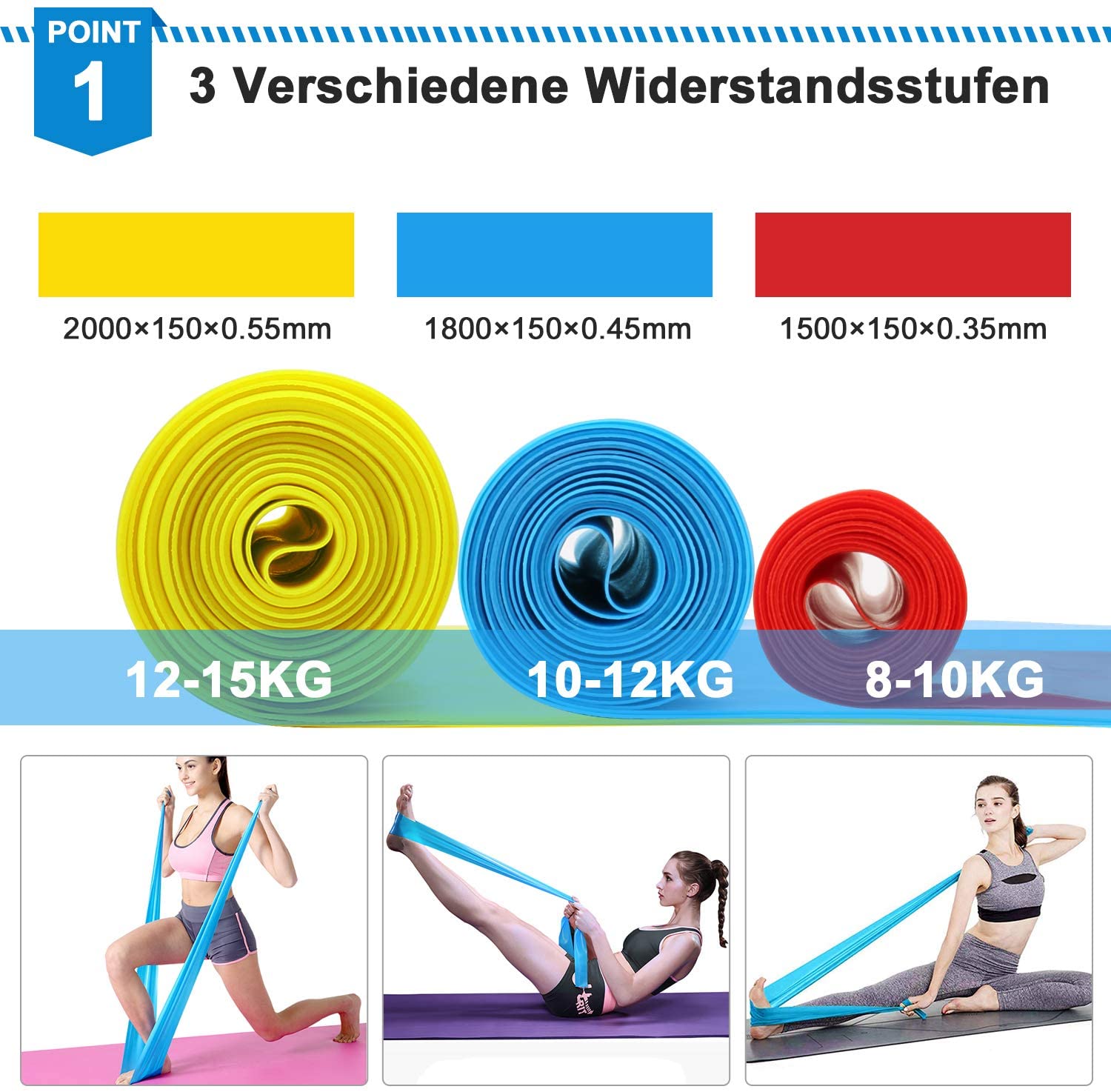 탄성 피트니스 밴드 3Pcs 저항 밴드 탄성 피트니스  - Crossfit Equipment 리뷰 및 가격